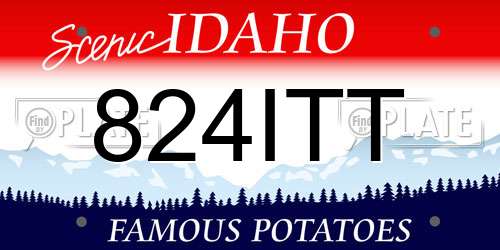 824ITT Idaho License Plate