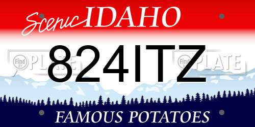 824ITZ Idaho License Plate