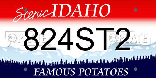 824ST2 Idaho License Plate