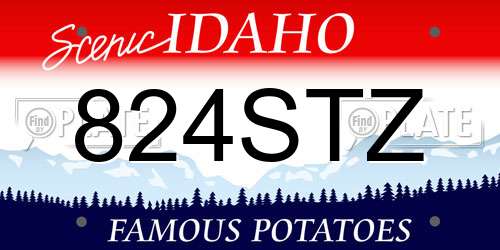 824STZ Idaho License Plate