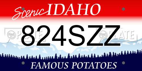 824SZZ Idaho License Plate