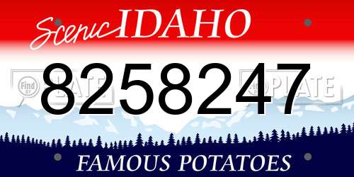 8258247 Idaho License Plate