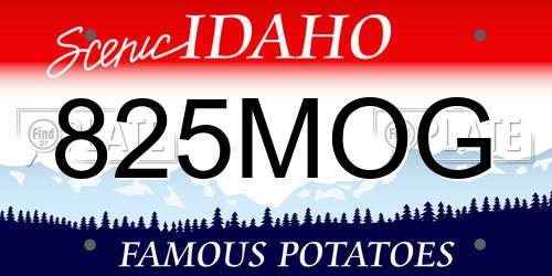 825MOG Idaho License Plate