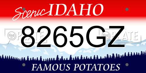 8265GZ Idaho License Plate