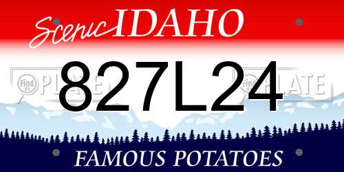 827L24 Idaho License Plate