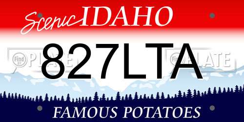 827LTA Idaho License Plate