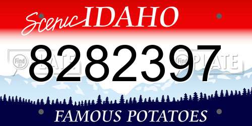 8282397 Idaho License Plate