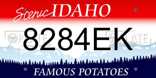 8284EK Idaho License Plate