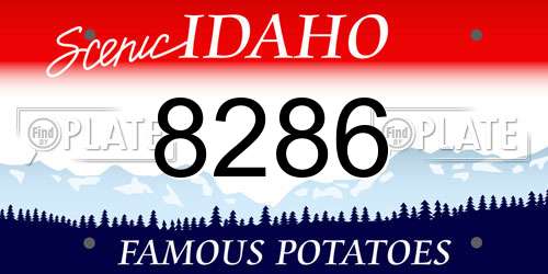 8286 Idaho License Plate