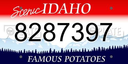 8287397 Idaho License Plate