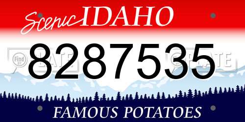 8287535 Idaho License Plate
