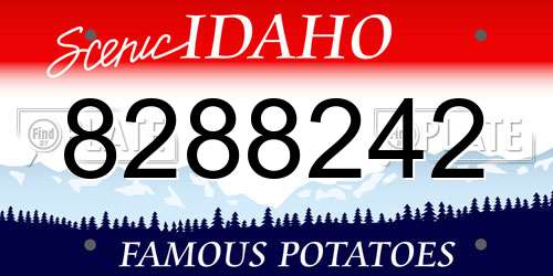 8288242 Idaho License Plate