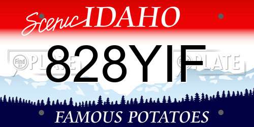 828YIF Idaho License Plate