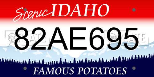 82AE695 Idaho License Plate