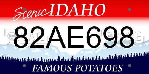 82AE698 Idaho License Plate