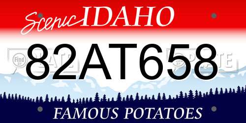 82AT658 Idaho License Plate
