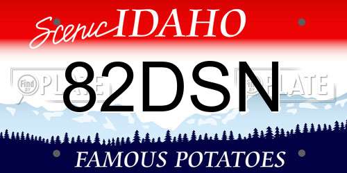 82DSN Idaho License Plate