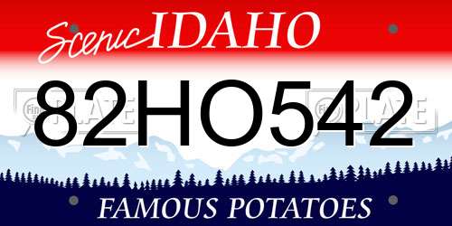 82HO542 Idaho License Plate