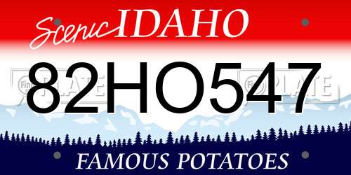 82HO547 Idaho License Plate