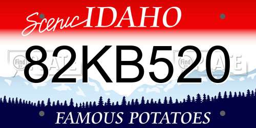 82KB520 Idaho License Plate