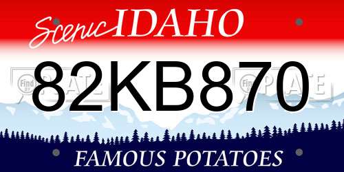 82KB870 Idaho License Plate