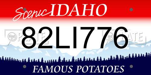 82LI776 Idaho License Plate