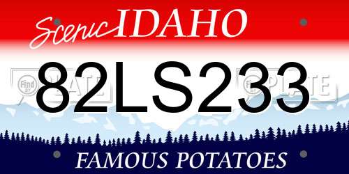 82LS233 Idaho License Plate
