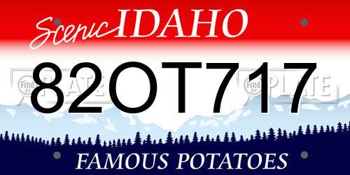 82OT717 Idaho License Plate