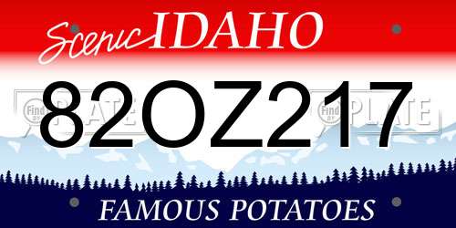 82OZ217 Idaho License Plate