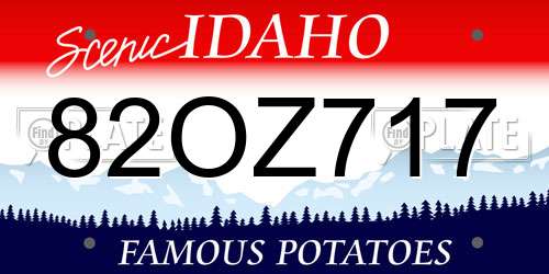 82OZ717 Idaho License Plate
