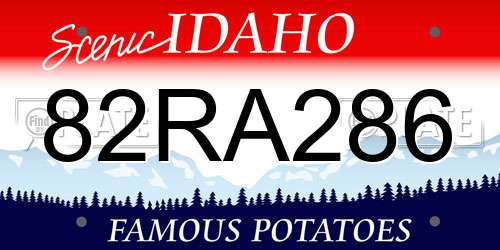 82RA286 Idaho License Plate
