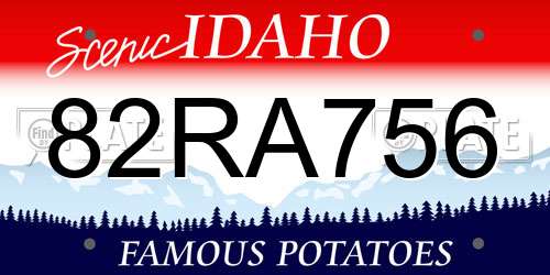 82RA756 Idaho License Plate