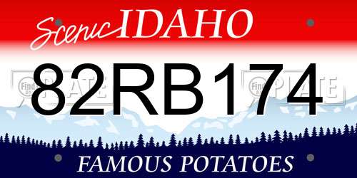 82RB174 Idaho License Plate