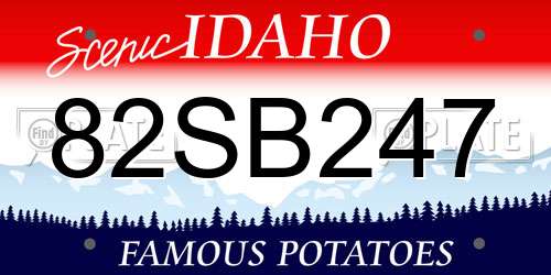 82SB247 Idaho License Plate