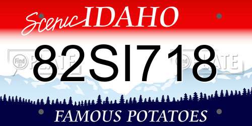 82SI718 Idaho License Plate
