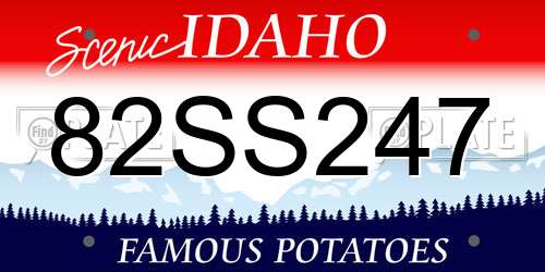 82SS247 Idaho License Plate