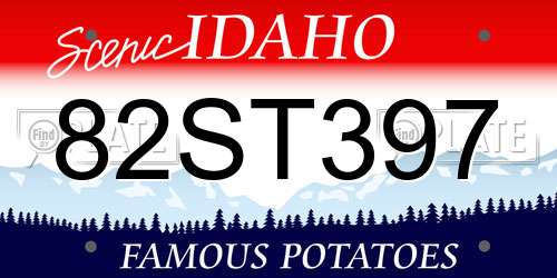 82ST397 Idaho License Plate