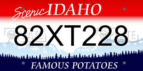 82XT228 Idaho License Plate