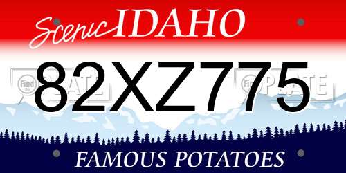 82XZ775 Idaho License Plate