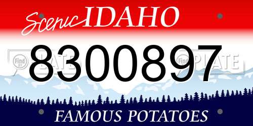 8300897 Idaho License Plate