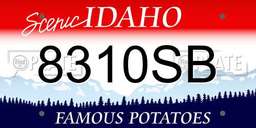 8310SB Idaho License Plate