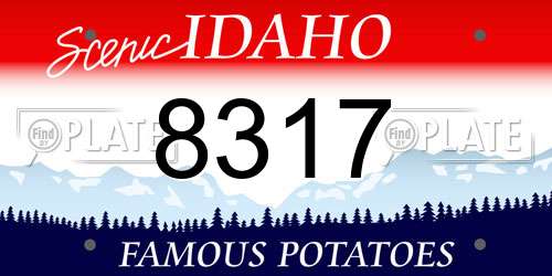 8317 Idaho License Plate