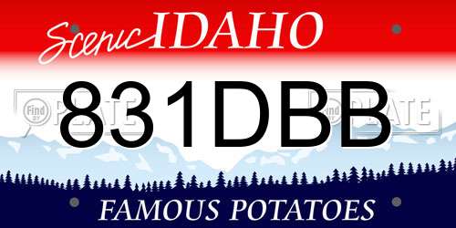 831DBB Idaho License Plate