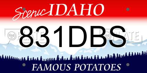 831DBS Idaho License Plate