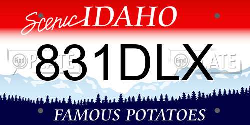 831DLX Idaho License Plate