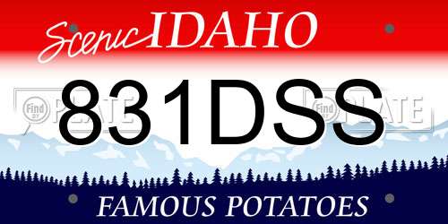 831DSS Idaho License Plate