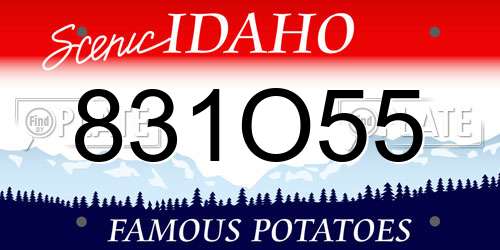 831O55 Idaho License Plate