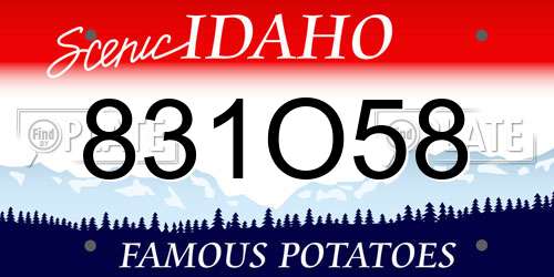 831O58 Idaho License Plate
