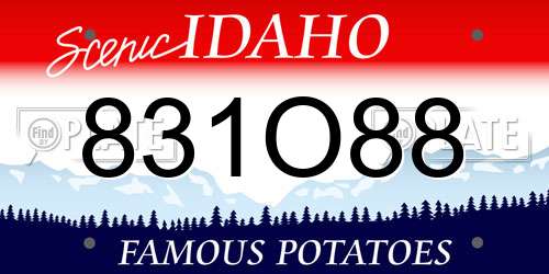 831O88 Idaho License Plate