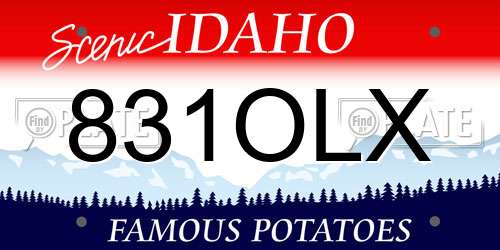 831OLX Idaho License Plate